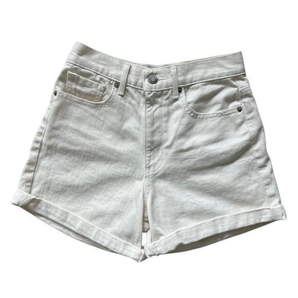 Aritzia Wilfred Free High-Rise White Demin Short Size 0 - Picture 1 of 6